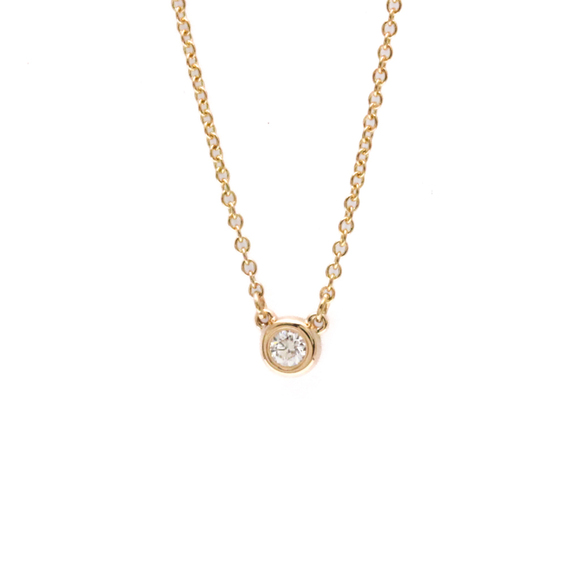 TIFFANY 18k Gold Diamond Necklace